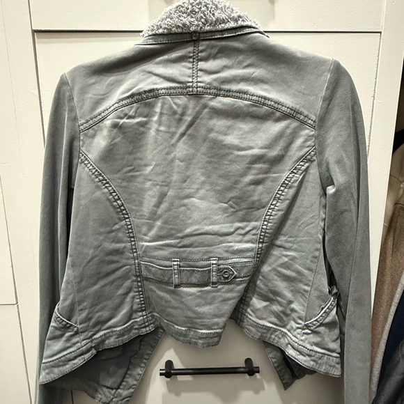 Anthropologie Gray Shearling-Lined Jacket - Picture 3 of 3